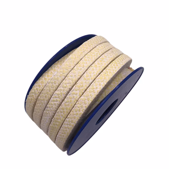 Embalagem de glândula de fibra de aramida Ptef resistência química para misturador, agitador, reator, válvula