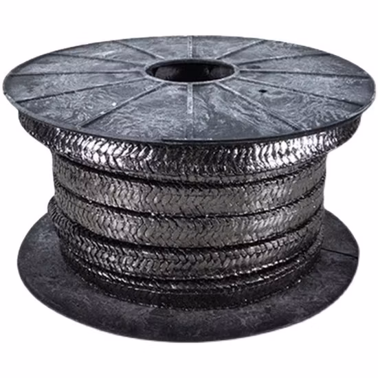 Embalagem de fibra carbonizada de alta resistência para vedação de bomba de válvula embalagem de PTFE puro