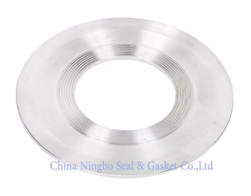 Junta metálica serrilhada metálica com anel externo solto